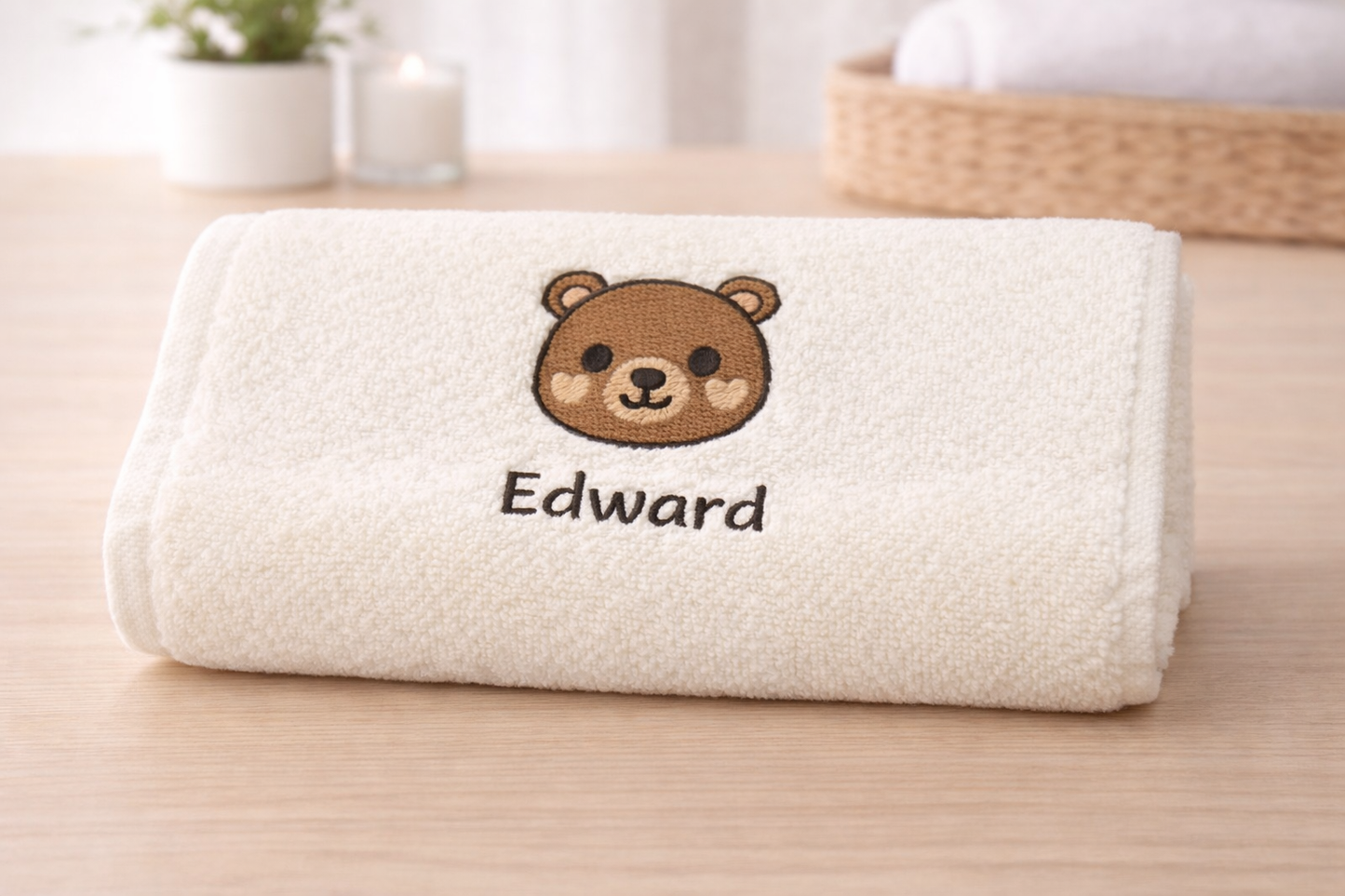 Personalised Teddy Name Towels
