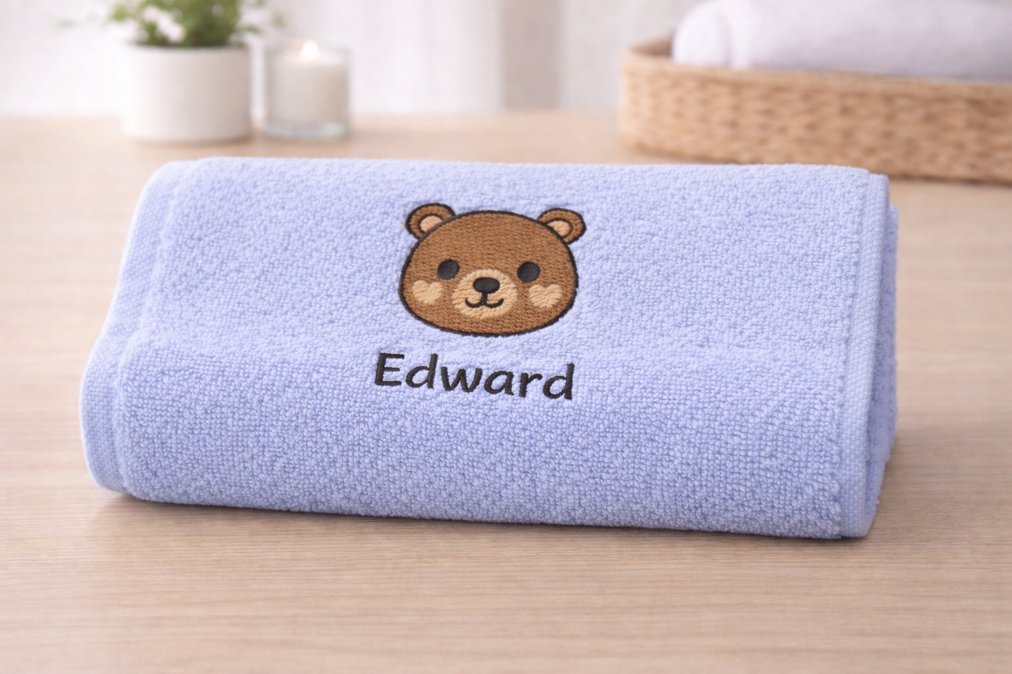 Personalised Teddy Name Towels