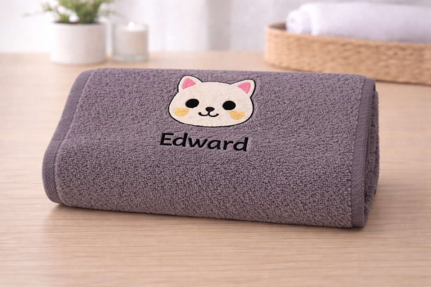 Personalised Kitty Name Towels