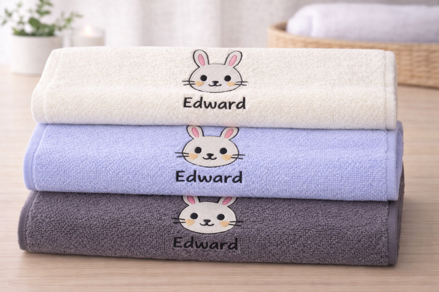Personalised Bunny Name Towels